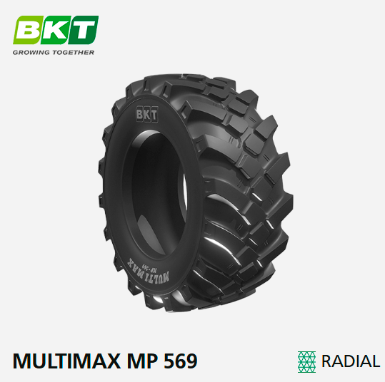 Сделано в BKT: MULTIMAX MP 569 радиальная шина телескопических погрузчиков и другой строительной техники.