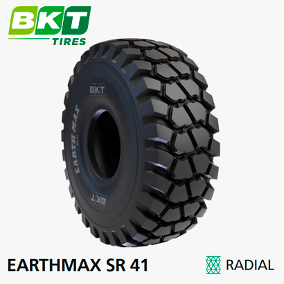 Сделано в BKT: EARTHMAX SR 41 — радиальные шины для шарнирно-сочлененных самосвалов, погрузчиков и бульдозеров